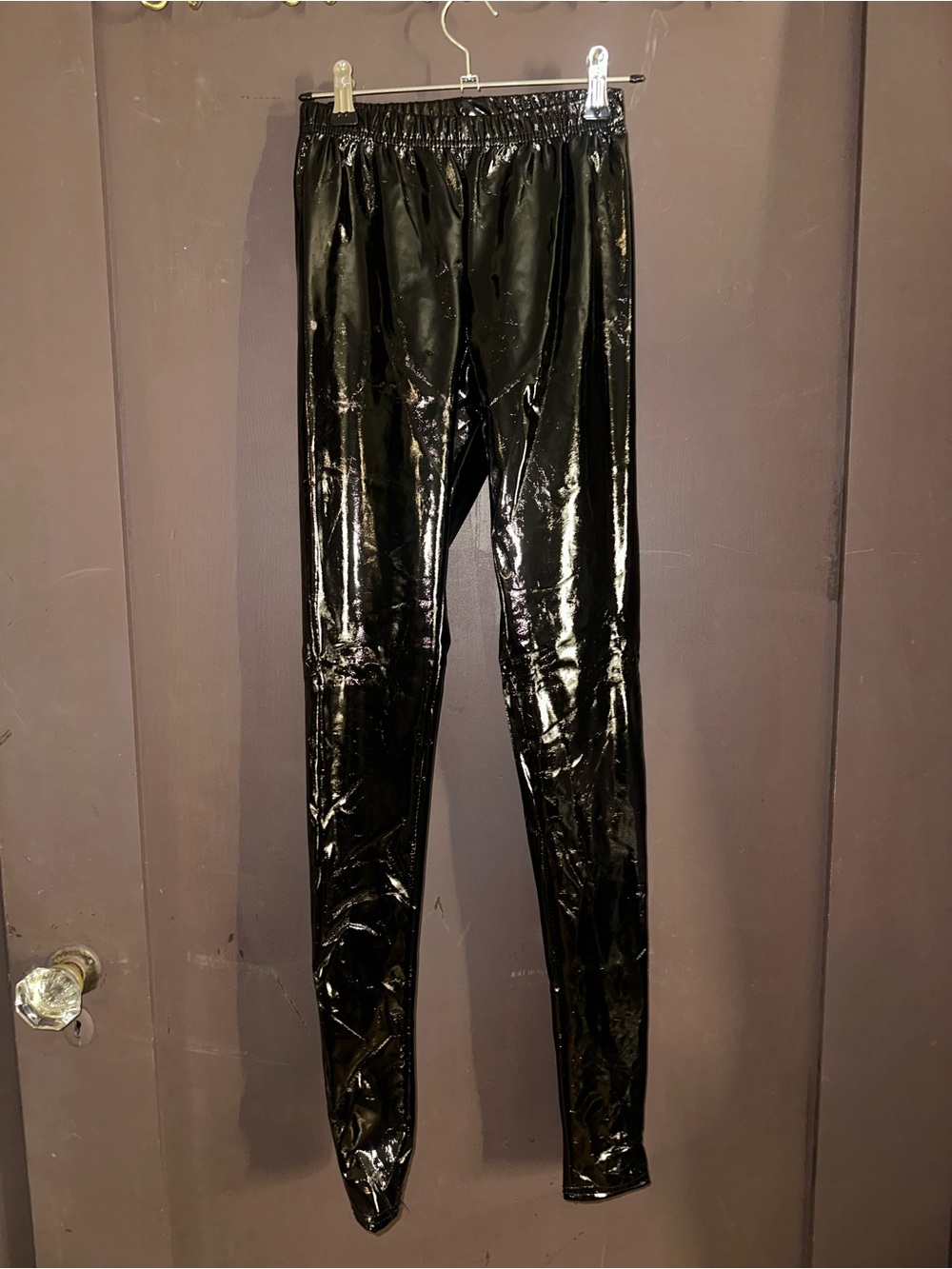 PrettyLittleThing Black Patent Shine Leggings